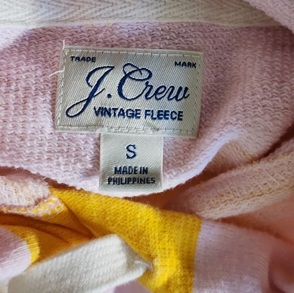 J. Crew Pink and Yellow Fleece - Picture 4 of 4